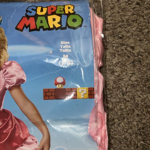 Super Mario Brothers - Princess Peach Costume Child's Deluxe Medium 7-8‎ - Picture 3 of 4